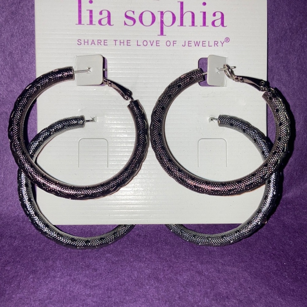 Lia Sophia new on card 2 set hoops